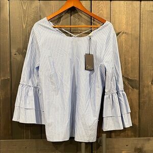 NWT 🏷️ Jane and Delancey Light Blue Striped Blouse